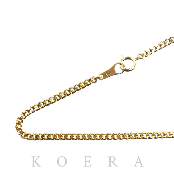 K18YG イエローゴールド ネックレス 喜平2面カット 10.0g 40cm メンズ【中古】