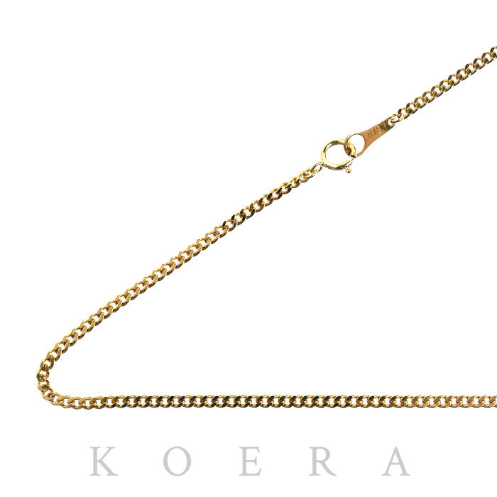 K18YG イエローゴールド ネックレス 喜平2面カット 10.0g 60cm ユニセックス【中古】