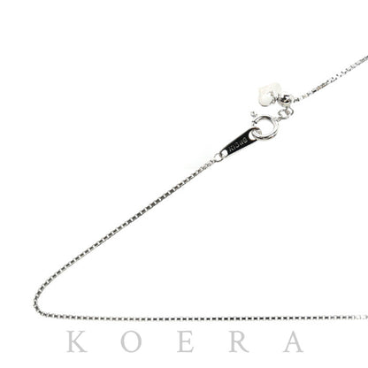 K18WG ホワイトゴールド ネックレス ベネチアン 2.6g ～45cm フリーチェーン レディース【中古】