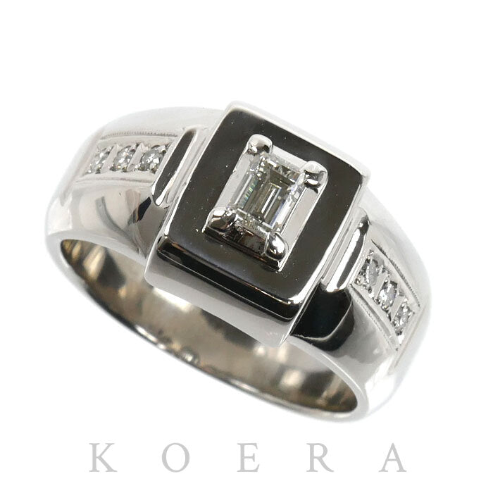 Pt900プラチナ リング・指輪 ダイヤモンド0.39ct/0.12ct 21号 26.3g メンズ【中古】