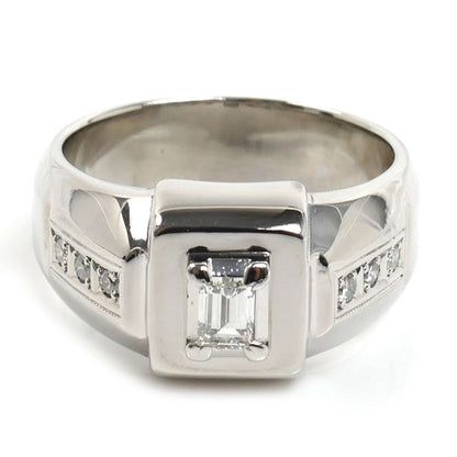 Pt900プラチナ リング・指輪 ダイヤモンド0.39ct/0.12ct 21号 26.3g メンズ【中古】