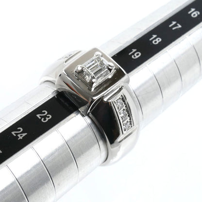 Pt900プラチナ リング・指輪 ダイヤモンド0.39ct/0.12ct 21号 26.3g メンズ【中古】