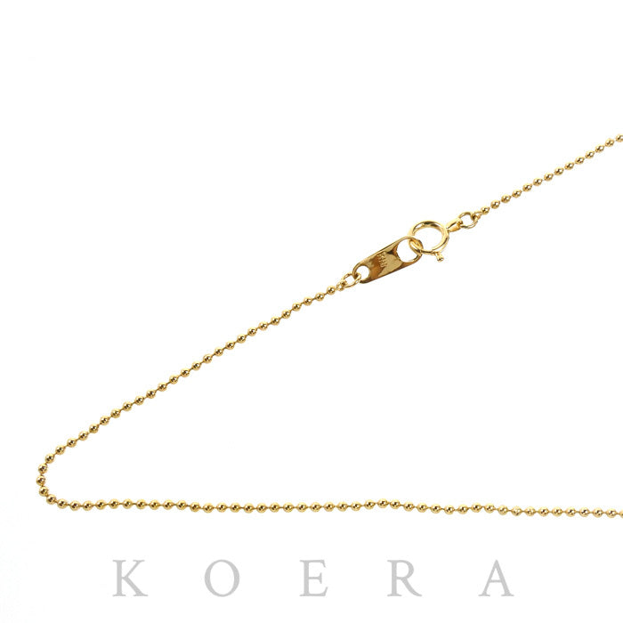 K18YG イエローゴールド ネックレス ボール 2.5g 40cm レディース【中古】