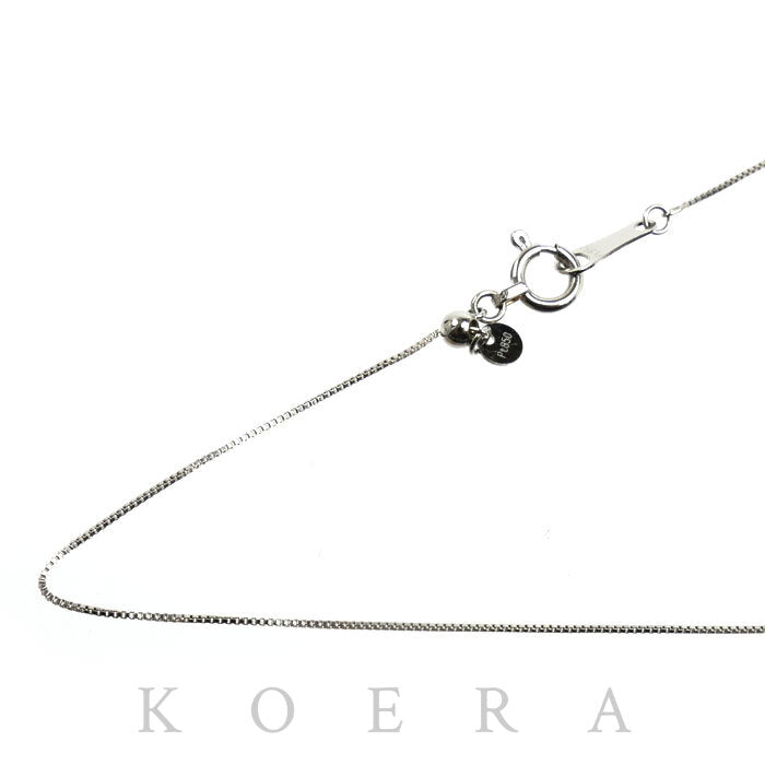 Pt850プラチナ ネックレス ベネチアン 1.2g ～45cm フリーチェーン レディース【中古】