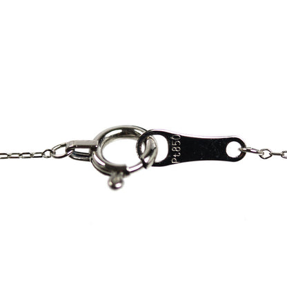 Pt850プラチナ ネックレス 小豆 0.6g 40cm レディース【中古】