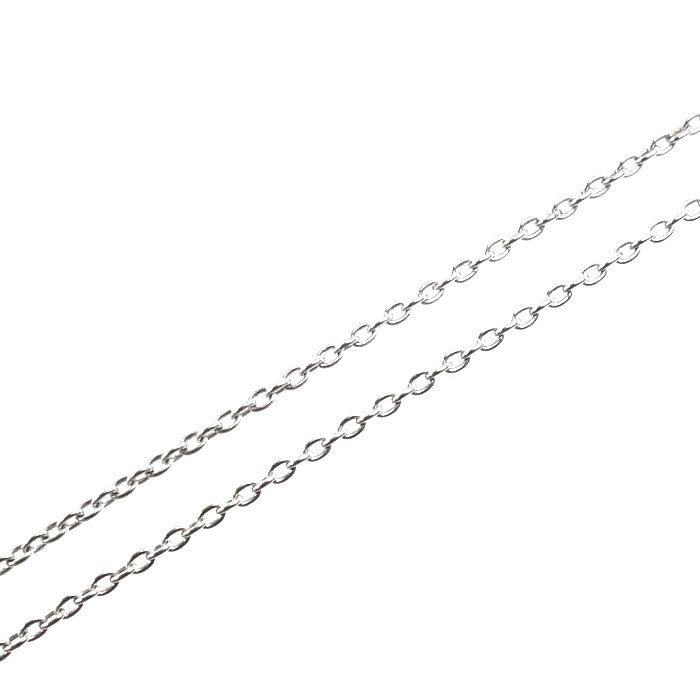 Pt850プラチナ ネックレス 小豆 2.0g ～46cm フリーチェーン レディース【中古】