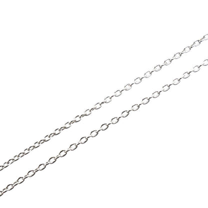 Pt850プラチナ ネックレス 小豆 2.0g ～46cm フリーチェーン レディース【中古】