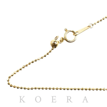 K18YG イエローゴールド ネックレス ボール 3.0g ～44cm フリーチェーン レディース【中古】