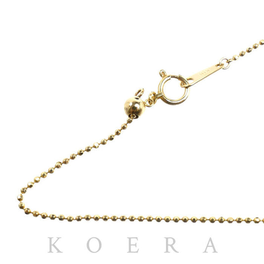 K18YG イエローゴールド ネックレス ボール 3.0g ～44cm フリーチェーン レディース【中古】