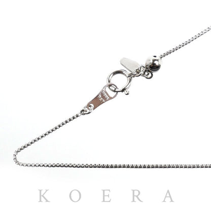 K18WG ホワイトゴールド ネックレス ベネチアン 2.8g ～45.5cm フリーチェーン レディース【中古】