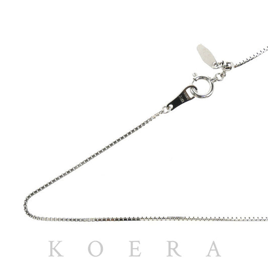 K18WG ホワイトゴールド ネックレス ベネチアン 3.1g ～45cm フリーチェーン レディース【中古】