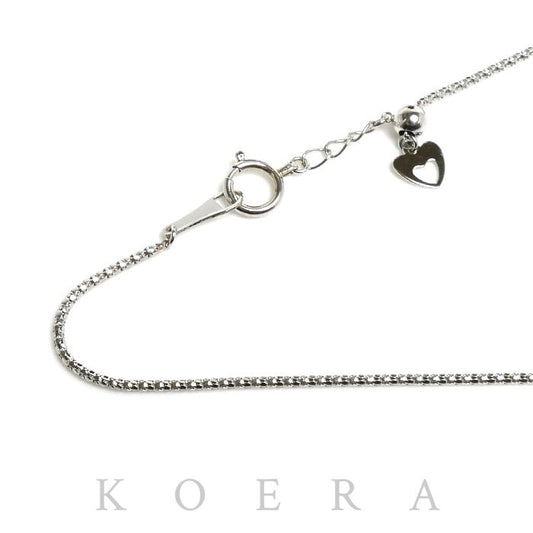 Pt850プラチナ デザイン ネックレス 3.2g ～45cm フリーチェーン レディース【中古】