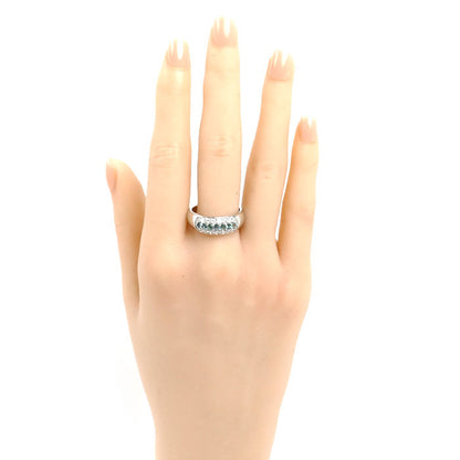 Pt900プラチナ リング・指輪 アレキサンドライト0.40ct ダイヤモンド0.44ct 18号 9.8g レディース【中古】【美品】