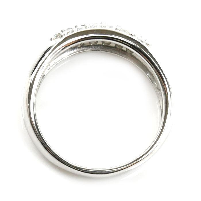 Pt900プラチナ リング・指輪 アレキサンドライト0.40ct ダイヤモンド0.44ct 18号 9.8g レディース【中古】【美品】