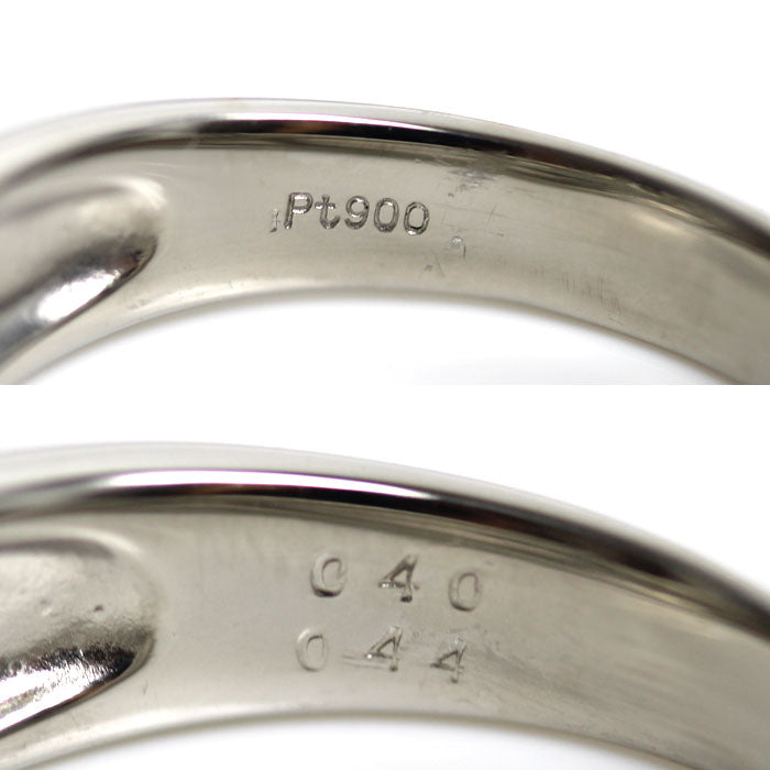 Pt900プラチナ リング・指輪 アレキサンドライト0.40ct ダイヤモンド0.44ct 18号 9.8g レディース【中古】【美品】