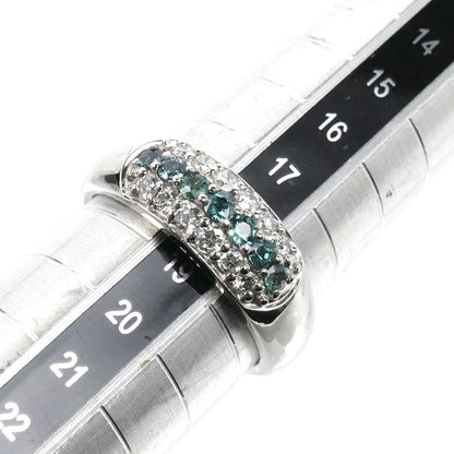 Pt900プラチナ リング・指輪 アレキサンドライト0.40ct ダイヤモンド0.44ct 18号 9.8g レディース【中古】【美品】