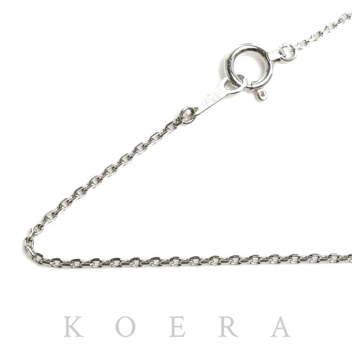 Pt850プラチナ ネックレス 小豆 3.9g 50cm レディース【中古】