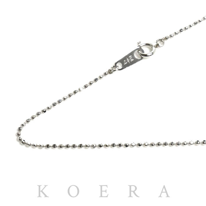 Pt850プラチナ ネックレス ボール 3.0g 40cm レディース【中古】
