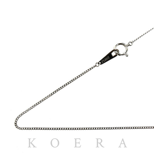 Pt850プラチナ ネックレス 喜平2面カット 1.9g 43cm レディース【中古】