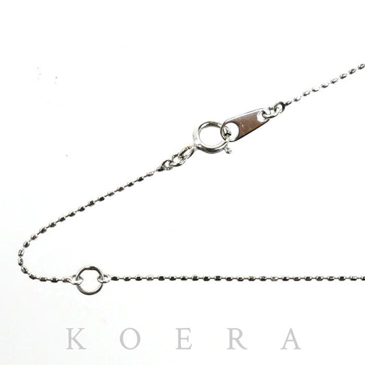 K18WG ホワイトゴールド ネックレス ボール 1.2g 40cm レディース【中古】