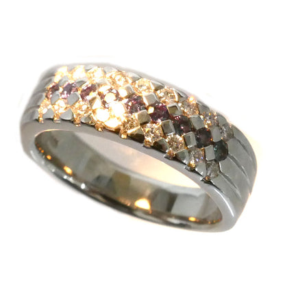 Pt900プラチナ リング・指輪 アレキサンドライト0.26ct ダイヤモンド0.39ct 16.5号 12.0g レディース【中古】