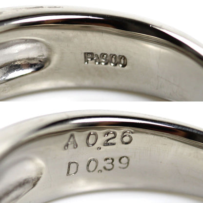 Pt900プラチナ リング・指輪 アレキサンドライト0.26ct ダイヤモンド0.39ct 16.5号 12.0g レディース【中古】