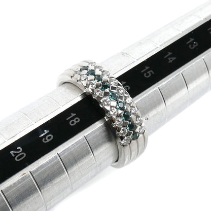 Pt900プラチナ リング・指輪 アレキサンドライト0.26ct ダイヤモンド0.39ct 16.5号 12.0g レディース【中古】