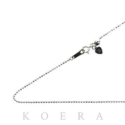 K18WG ホワイトゴールド ネックレス ボール 3.0g ～45cm フリーチェーン レディース【中古】