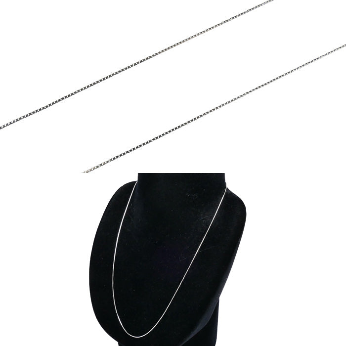 K18WG ホワイトゴールド ネックレス ベネチアン 1.8g ～46cm フリーチェーン レディース【中古】