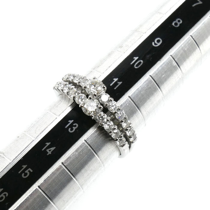 Pt900プラチナ リング・指輪 ダイヤモンド1.00ct 12号 3.3g レディース【中古】