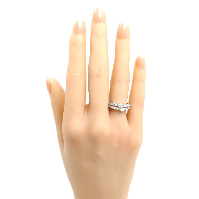 Pt900プラチナ リング・指輪 ダイヤモンド1.00ct 12号 3.3g レディース【中古】