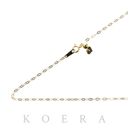 K18YG イエローゴールド ネックレス 小豆 1.9g ～50cm フリーチェーン 平小豆 レディース【中古】
