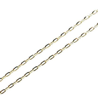 K18YG イエローゴールド ネックレス 小豆 3.3g ～70cm フリーチェーン ロング レディース【中古】