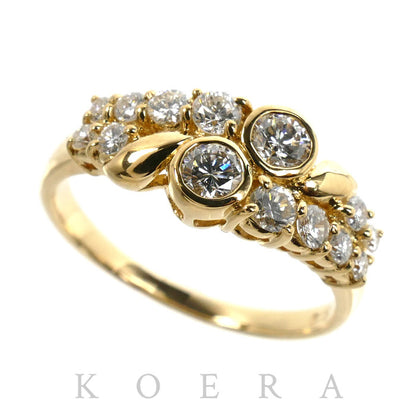 K18YG イエローゴールド リング・指輪 ダイヤモンド0.57ct 11号 3.0g レディース【中古】【美品】