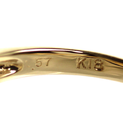 K18YG イエローゴールド リング・指輪 ダイヤモンド0.57ct 11号 3.0g レディース【中古】【美品】