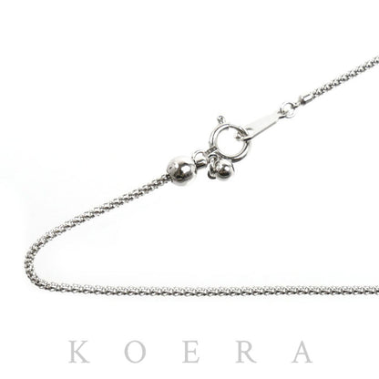 K18WG ホワイトゴールド ネックレス 2.9g ～45cm フリーチェーン レディース【中古】