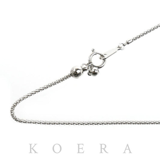 K18WG ホワイトゴールド ネックレス 2.9g ～45cm フリーチェーン レディース【中古】