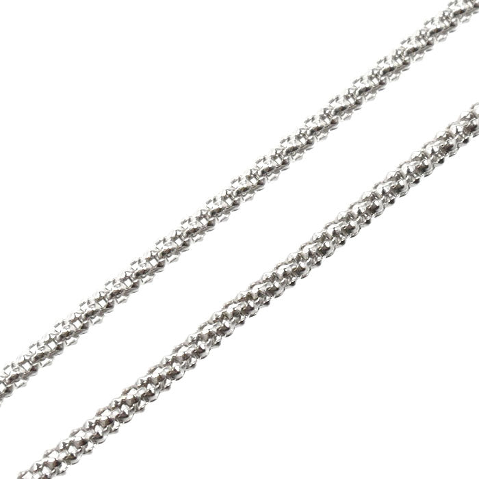 K18WG ホワイトゴールド ネックレス 2.9g ～45cm フリーチェーン レディース【中古】