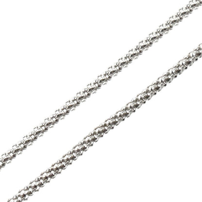 K18WG ホワイトゴールド ネックレス 2.9g ～45cm フリーチェーン レディース【中古】