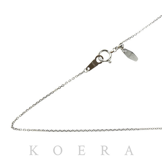 Pt850プラチナ ネックレス 小豆 2.1g ～45cm フリーチェーン レディース【中古】