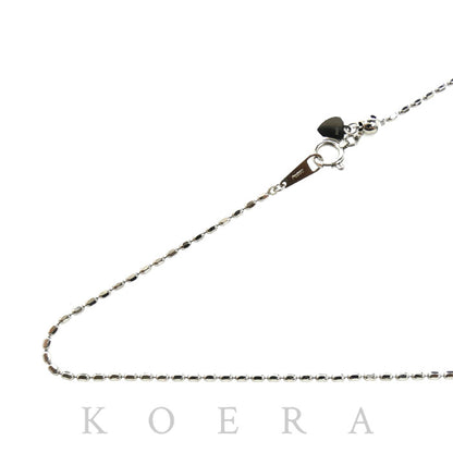 Pt850プラチナ ネックレス 6.0g ～50cm フリーチェーン オーバルボール レディース【中古】
