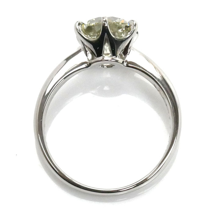 Pt900プラチナ 6本爪 天然ダイヤモンド1粒 リング・指輪