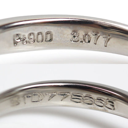 Pt900プラチナ ６本爪 天然ダイヤモンド１粒 リング・指輪 ダイヤモンド3.077ct 18号 6.9g レディース【中古】