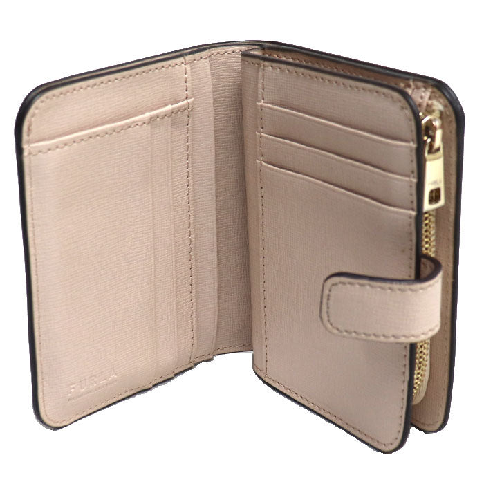 Furla フルラ バビロン 二つ折り財布 ベージュ PCY0UNO B30000 レディース【中古】