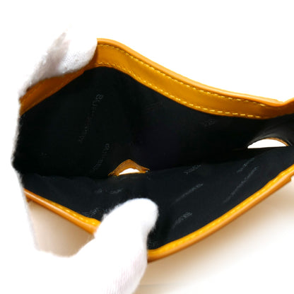 BURBERRY バーバリー TB コンパクトウォレット 三つ折り財布 イエロー 80660021 エンボスレザー レディース【未使用】【買取品】