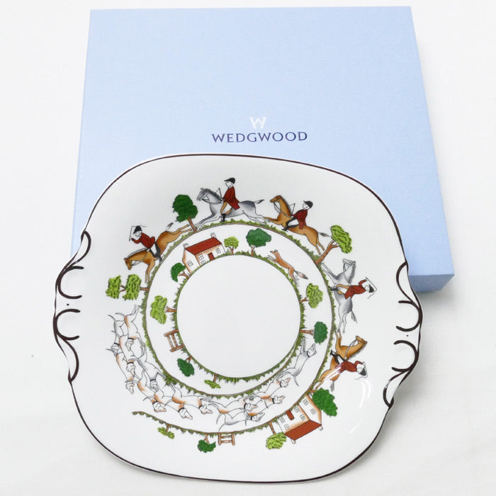 Wedgwood ウェッジウッド ハンティングシーン プレート 25×23ｃｍ【中古】【美品】