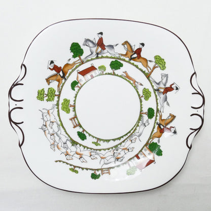 Wedgwood ウェッジウッド ハンティングシーン プレート 25×23ｃｍ【中古】【美品】