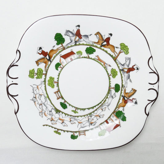 Wedgwood ウェッジウッド ハンティングシーン プレート 25×23ｃｍ【中古】【美品】