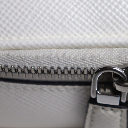 PRADA プラダ サフィアーノ 三角ロゴ ショルダーバッグ ホワイト 2VH154 メンズ【中古】