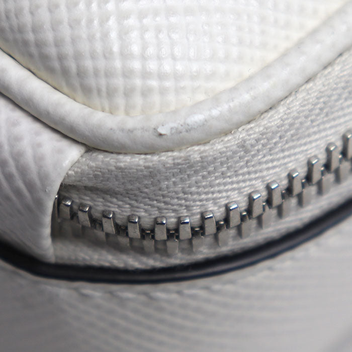 PRADA プラダ サフィアーノ 三角ロゴ ショルダーバッグ ホワイト 2VH154 メンズ【中古】